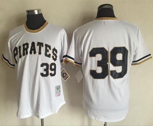 Mitchell And Ness 1971 Pirates #39 Dave Parker White Throwback Stitched MLB Jersey